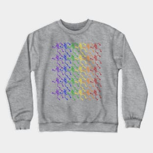 Dancing  Rainbow Skeletons Crewneck Sweatshirt